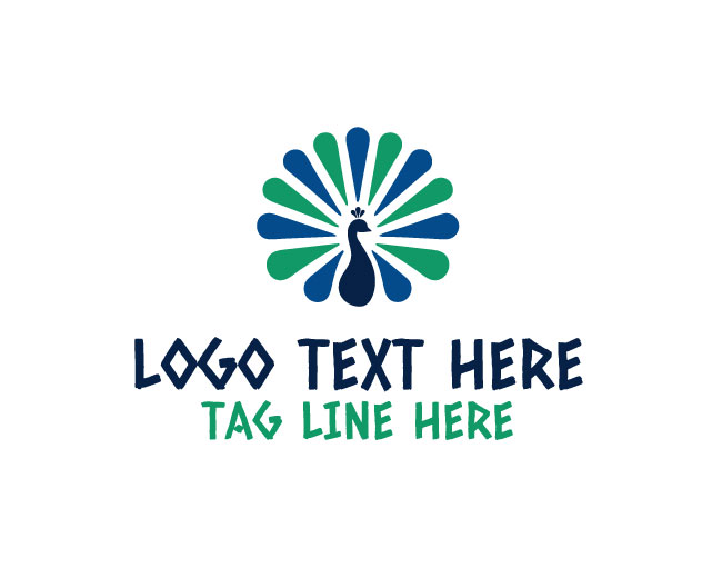  Iconic Abstract Peacock Logo