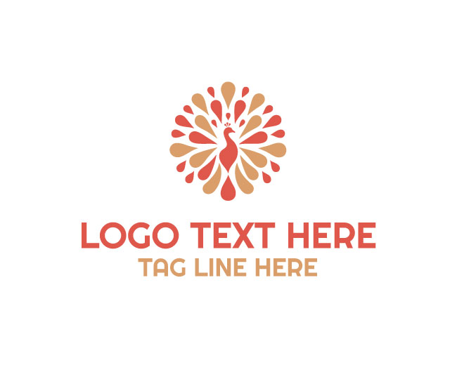  Vibrant Abstract Peacock Logo