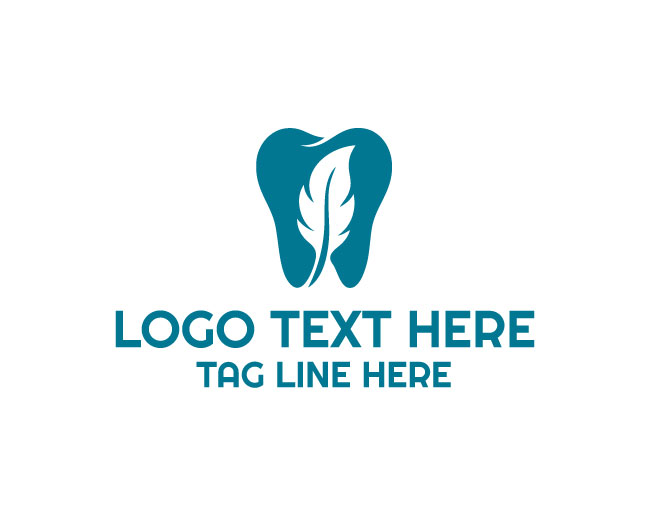 Modern Feather Dental Logo