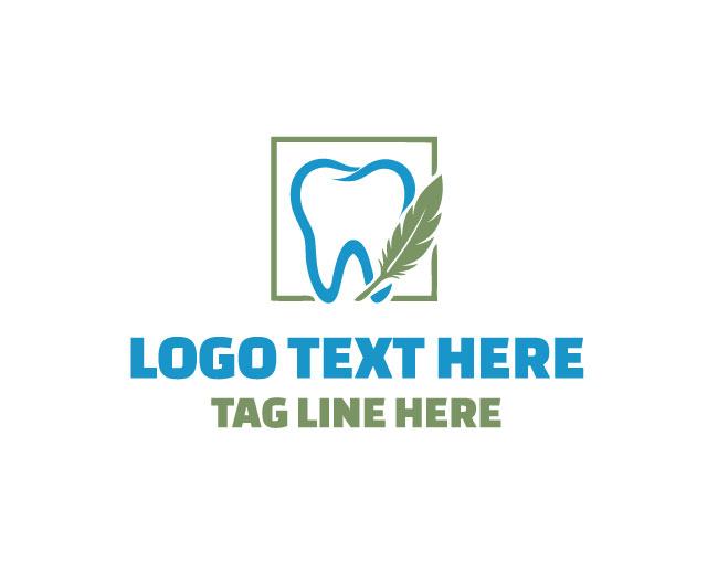 Round Feather Dental Logo