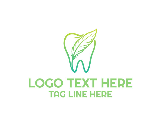 Gradient Feather Dental Logo