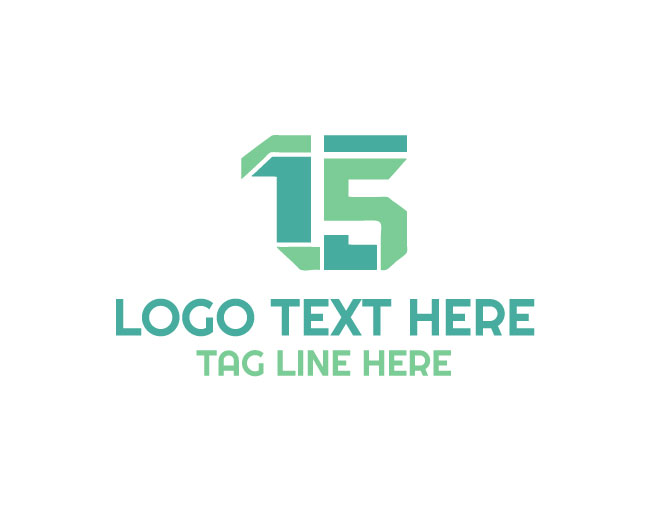 Modern Number 15 Logo