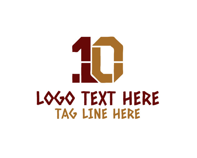 Stylish Number 10 Logo