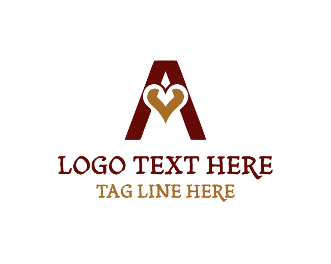 Stylish Letter A Love Logo