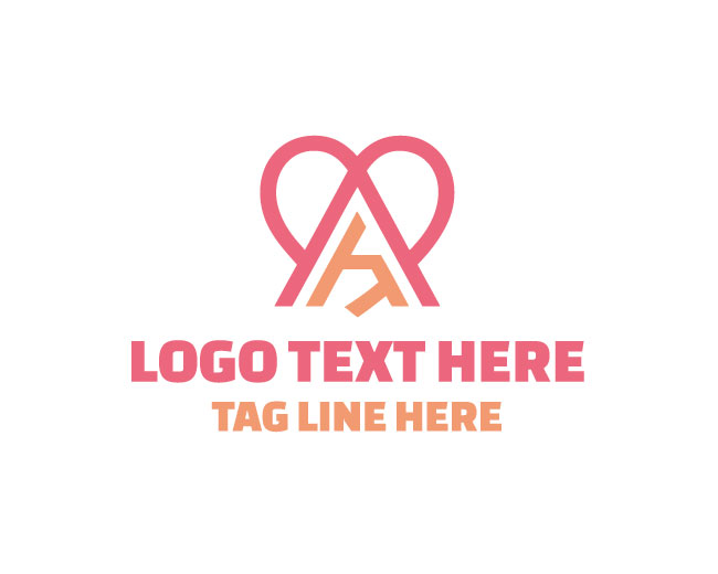 Elegant Letter A Love Logo