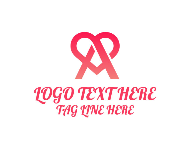 Creative Letter A Love Logo