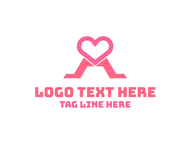  Luxury Letter A Love Logo