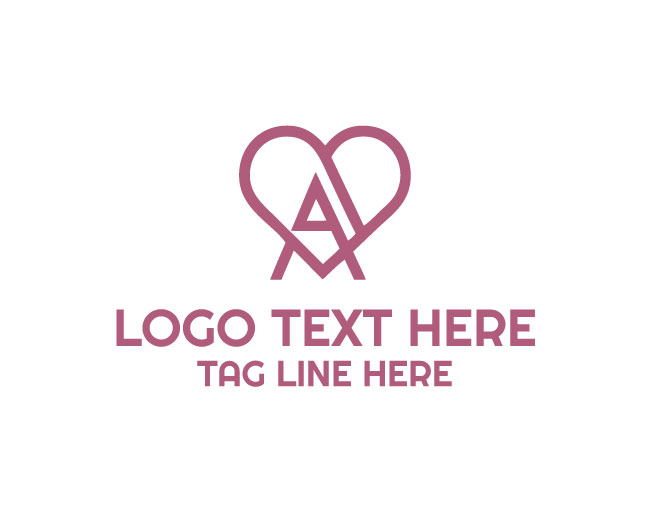  Professional Letter A Love Logo