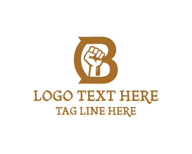  Stylish Letter B Fist Logo