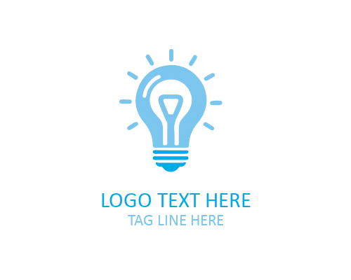 3D Cube Idea Bulb Logo