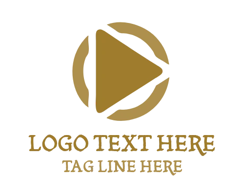3D Play Button Logo