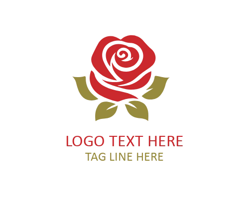 3D Style Rose Logo