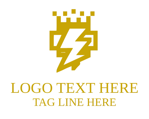 8-Bit Electric Bolt Logo