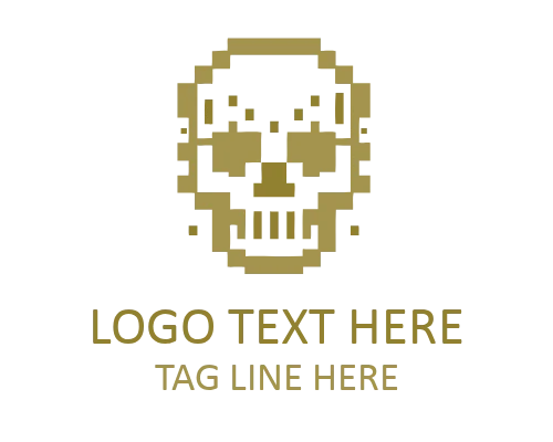 8-Bit Pixel Skull Emblem preview