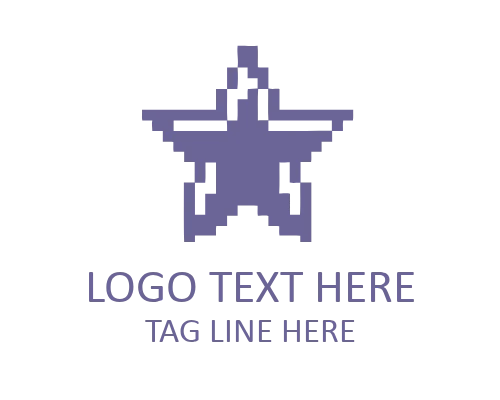 8-Bit Pixel Star Symbol