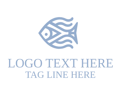 A modern linear fish logo