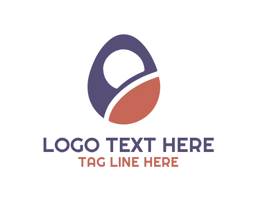 A simple minimal cute egg logo