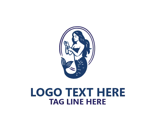 A vintage-inspired mermaid logo reflecting classic maritime illustration.