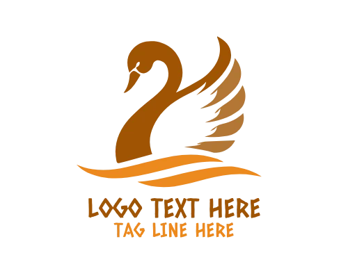 A Yellow swan logo symbolizing creativity, art, and modern minimalism.