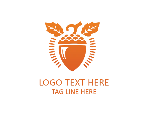 Abstract Acorn Flat Logo for Creative and Modern Brands