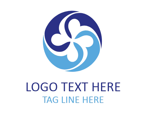 Abstract Air Layer HVAC Logo