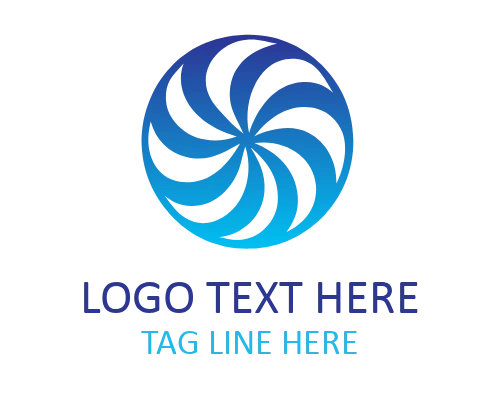 Abstract Air Ripple HVAC Logo
