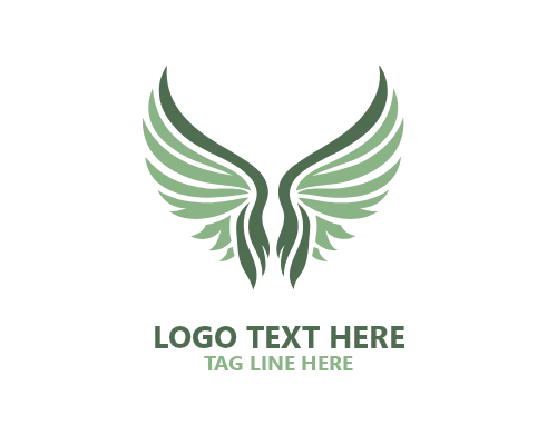 Abstract Angel Wings Logo