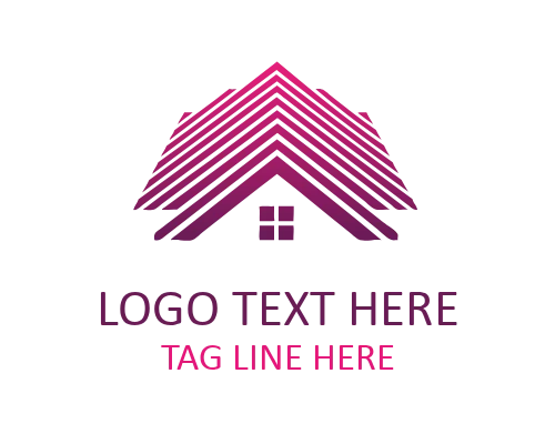 Abstract Angled Roofing Logo for Modern Architecture Brands