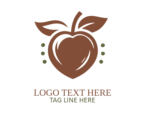 Abstract Apricot Circle Logo