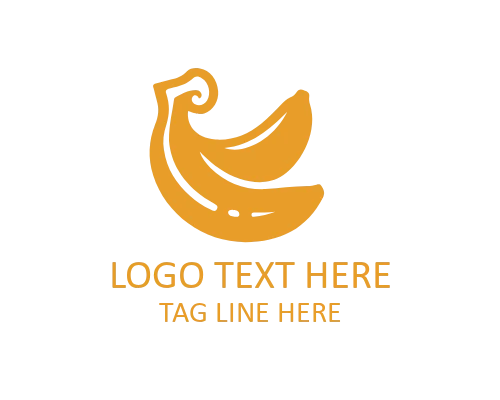Abstract Banana Logo for Modern Food Branding