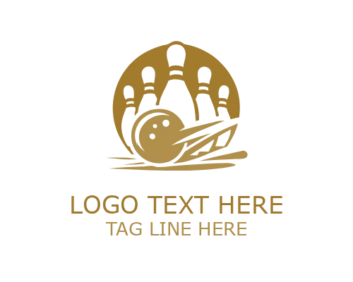 Abstract Bowling Logo for Modern Sports Branding