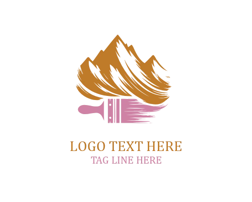 Abstract Brush Painting Logo