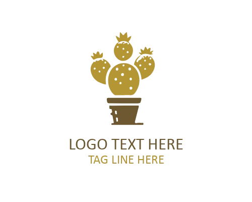 Abstract Cactus Mark Logo