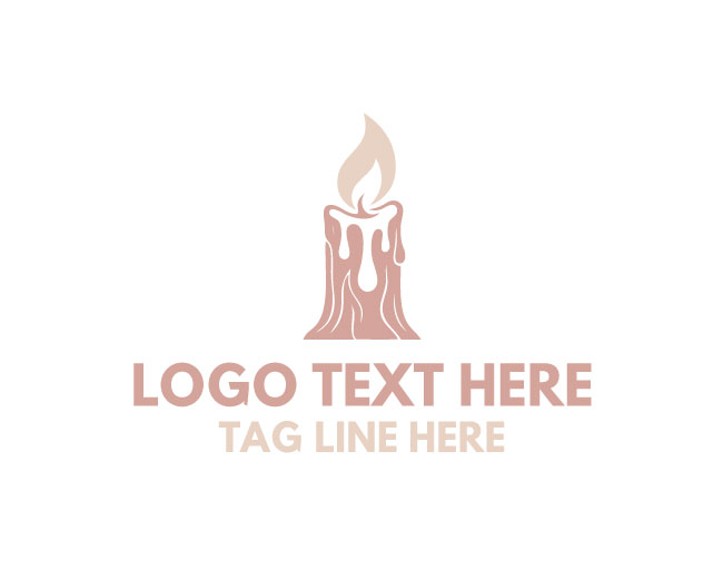 Abstract Candle Light Logo