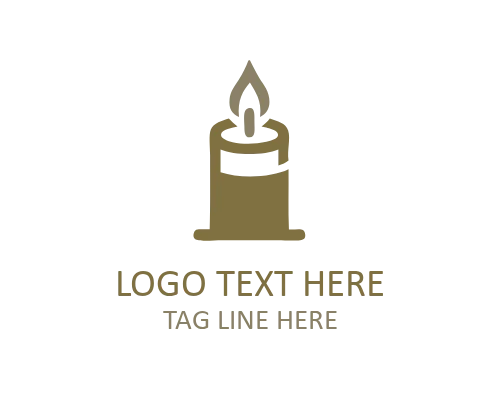 Abstract Candle Light Logo