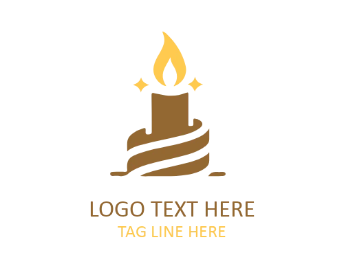 Abstract Candle Modern Logo