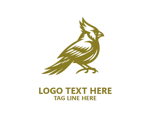 Abstract Cardinal Bird Logo