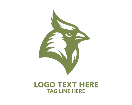 Abstract Cardinal Bird  Logo