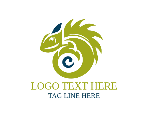 Abstract Chameleon Logo for Creative and Modern Brands