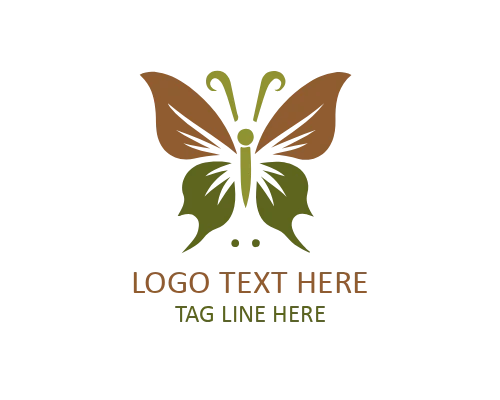  Abstract Circle Butterfly Logo