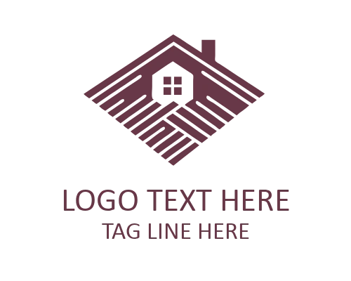 Abstract Continuous Line Roofing Logo for Modern Construction Brands