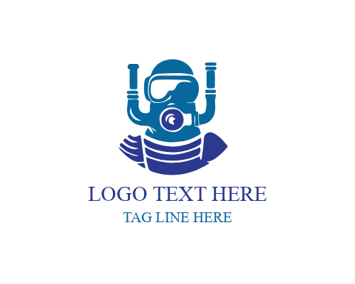 Abstract Diver Logo for Creative Marine and Diving Branding