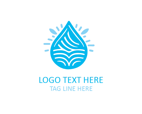 Abstract Drop Shape Logo