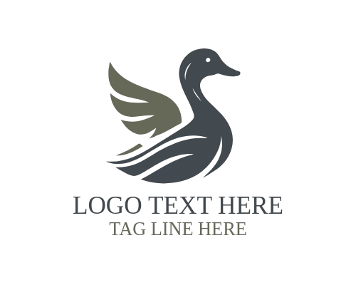 Abstract Duck Shape Logo for Creative Brands