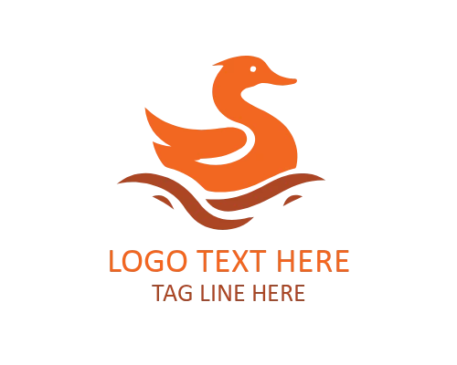 Abstract Duck Splash Logo for Creative Brands