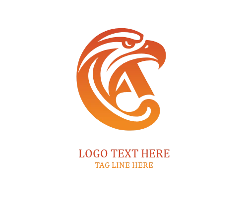 Abstract Eagle Letter Mark A Logo