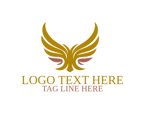 Abstract Eagle Wings Logo