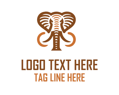 Abstract Elephant Logo Symbol