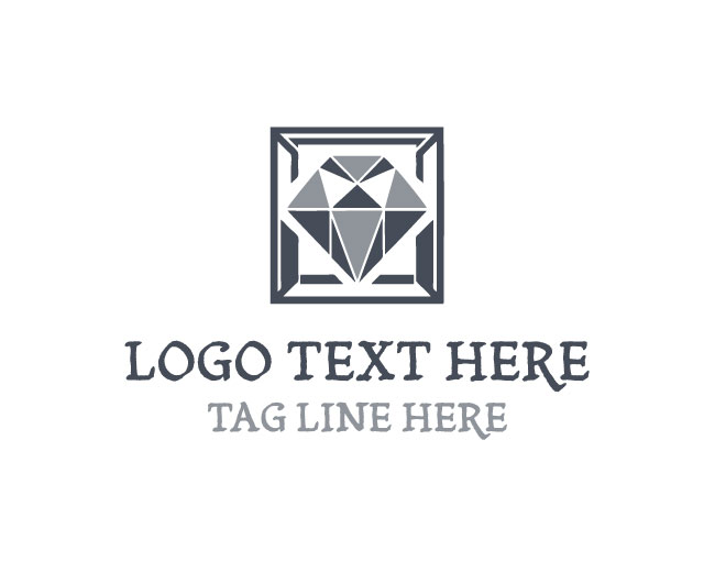  Abstract Faceted Diamond Logo