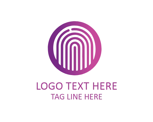 Abstract Fingerprint Logo for Creative Tech Brands